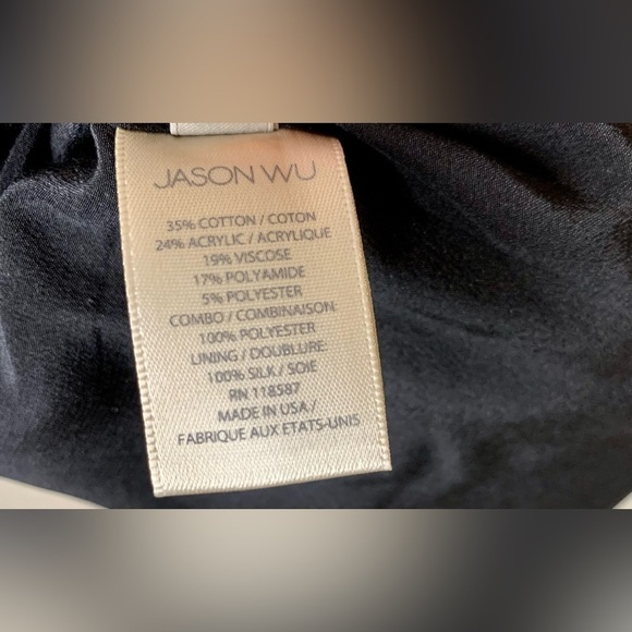 Jason Wu Women’s Printed Mini Skirt with Silk Lining Blue Black & White Size 6 - Picture 9 of 12